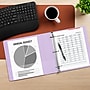 Staples Heavy Duty 1 1/2" 3-Ring View Binder, D-Ring, Light Purple (ST63090)~#|#~D44FEF33-B2B7-4053-89C13CA1CF3B8EFE_sc7