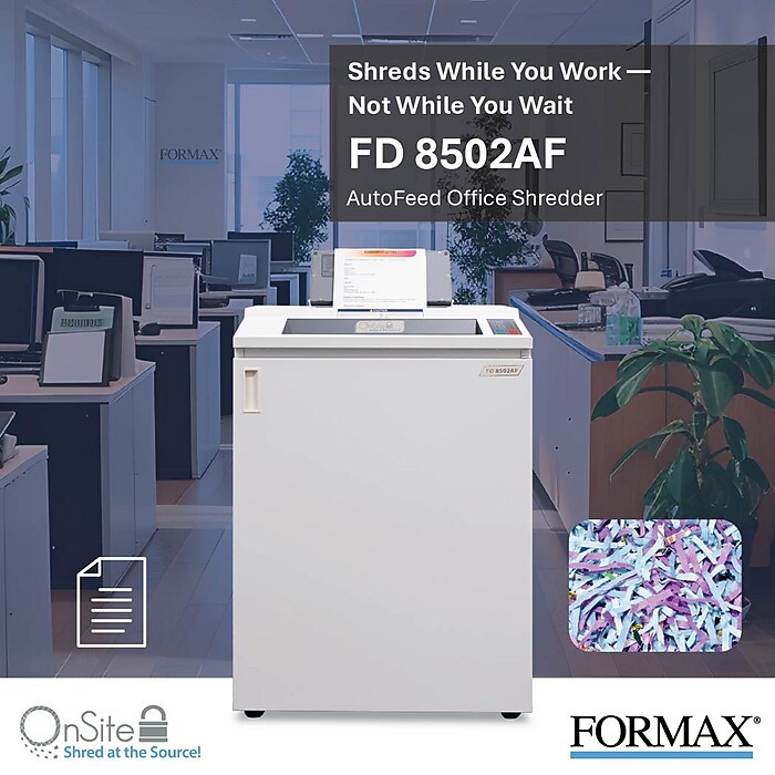 Formax OnSite FD 8502AF 24-Sheet AutoFeed Cross-Cut Commercial