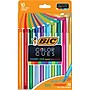 BIC Color Cues Cristal Xtra Smooth Ballpoint Pens, Medium Point, 1.22mm, Assorted Ink, 10/Box (WMSUA10-AST)~#|#~D4538E2A-3DAE-4CCE-A8E3124CC53EDBE0_sc7