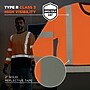 GloWear 8369BK High Visibility Long Sleeve Black Bottom T-Shirt, ANSI Type R Class 3, Orange, Medium (22223)~#|#~D45705CE-0EFA-4638-9BD25F20DA627A9B_sc7