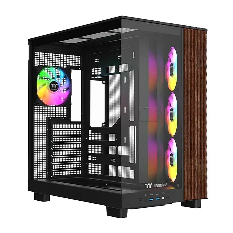 Thermaltake View 380 XL ATX Mid-Tower Computer Case, Black (CA-11E-00M1WN-WS) image 1