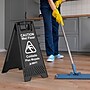 Gritt Commercial Safety "Caution Wet Floor" A-Frame/Sandwich Board Sign, 24"H, Black, 3/Pack (GRI184-BLK-3PK)~#|#~D463E893-E498-484D-B59558860517F97A_sc7
