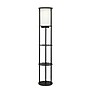Simple Designs Etagere Organizer Storage 62.5" Floor Lamp with 2 USB Charging Ports and 1 Charging Outlet, Black (LF2010-BLK)~#|#~D4653274-0580-419F-80D9128529D49B04_sc7