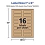 Avery Laser/Inkjet Multipurpose Labels, 3" x ", Kraft Brown, 1600/Box (94224)~#|#~D46A1684-E69C-461E-8F65BAEF71C5CBC0_sc7