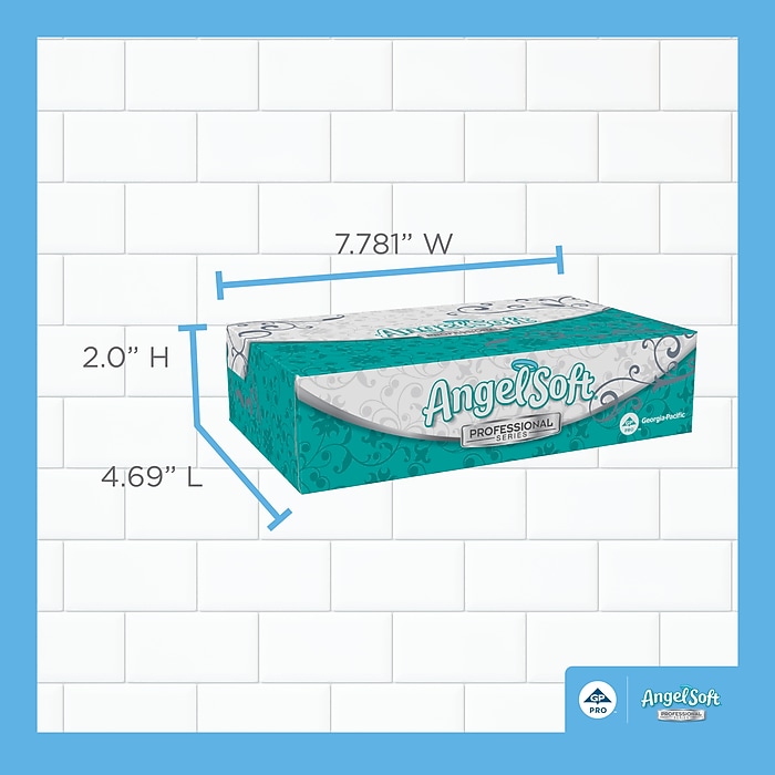 Angel Soft Professional Series Facial Tissue, 2-Ply, 100 Tissues