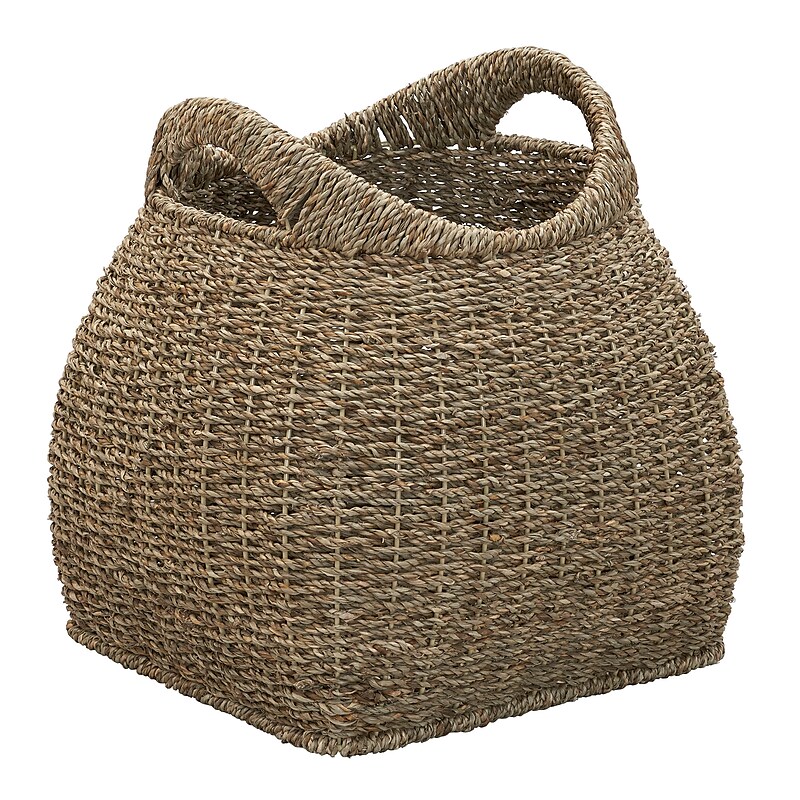 Household Essentials Woven Storage Wicker Basket with Handles, Natural (ML-7210) image 1