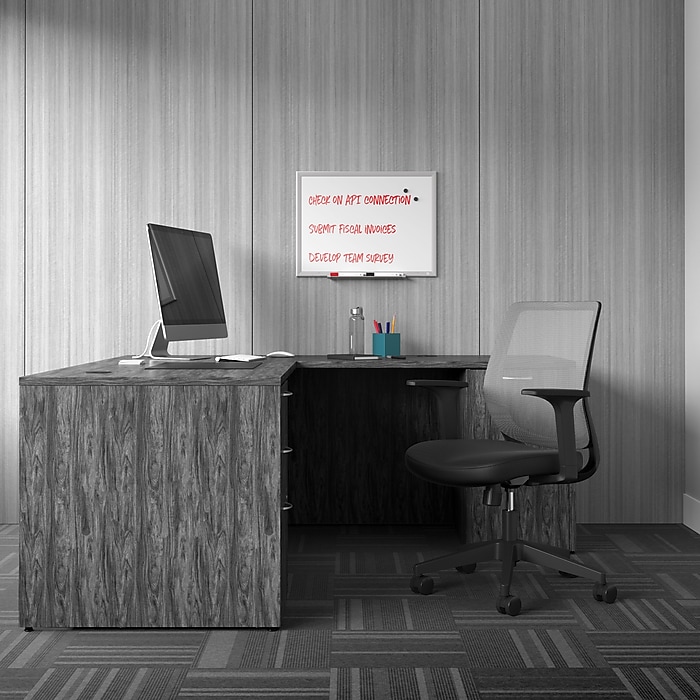 TRU RED™ Magnetic Steel Dry Erase Board, Satin Frame, 2' x TRU RED™ Magnetic Steel Dry Erase Board, Satin Frame, 2' x