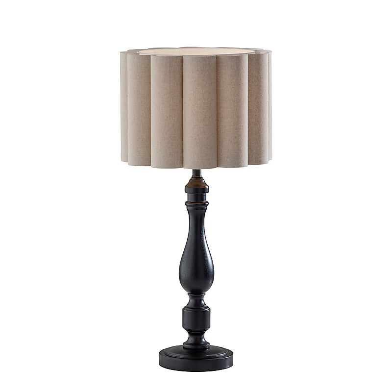 Adesso Claret 26.5"H Incandescent Table Lamp, Black/Off-White (3271-01) image 1