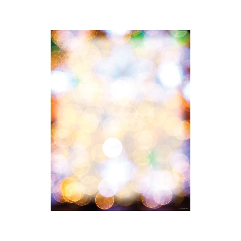 Great Papers Party Lights Holiday Letterhead, Multicolor, 50/Pack (2023044) image 1