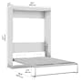 Bestar Nebula Full Murphy Bed with Storage, Wall Bed for Guest Room, White (25183-17)~#|#~D47AA9ED-8A99-4D59-8B37E65444B1C678_sc7