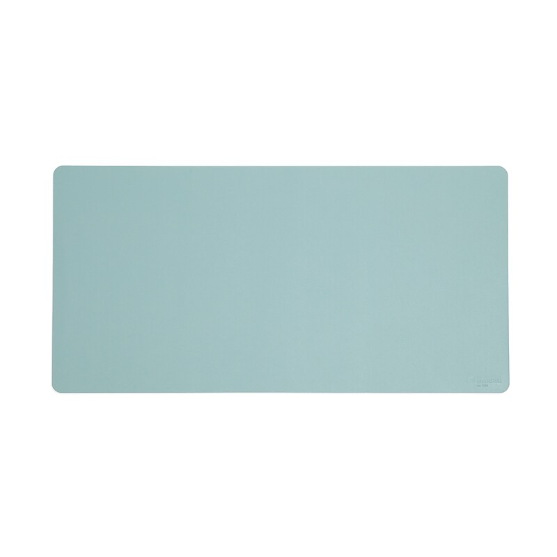 Smead Medium Vegan Leather Anti-Slip Desk Pad, 31.5" x 15.7", Light Blue (64835) image 1