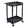 Luxor ENDURA 2-Shelf Utility Cart, Black (STC11-B)~#|#~D487C427-BE92-4284-901487B8DCE9EC0B_sc7