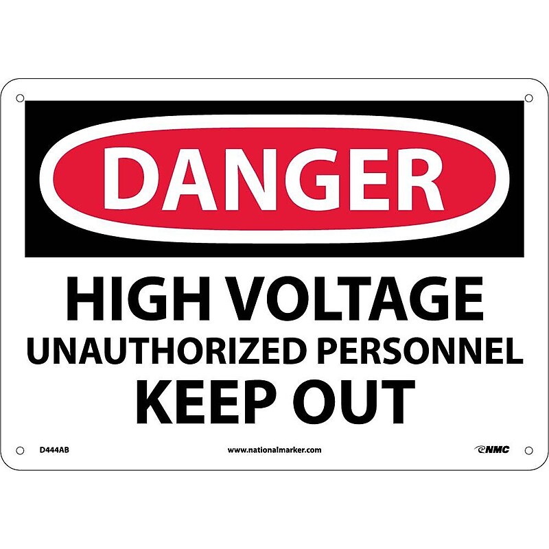 High Voltage Unauthorized Personnel Keep. . ., 10X14, .040 Aluminum, Danger Sign image 1