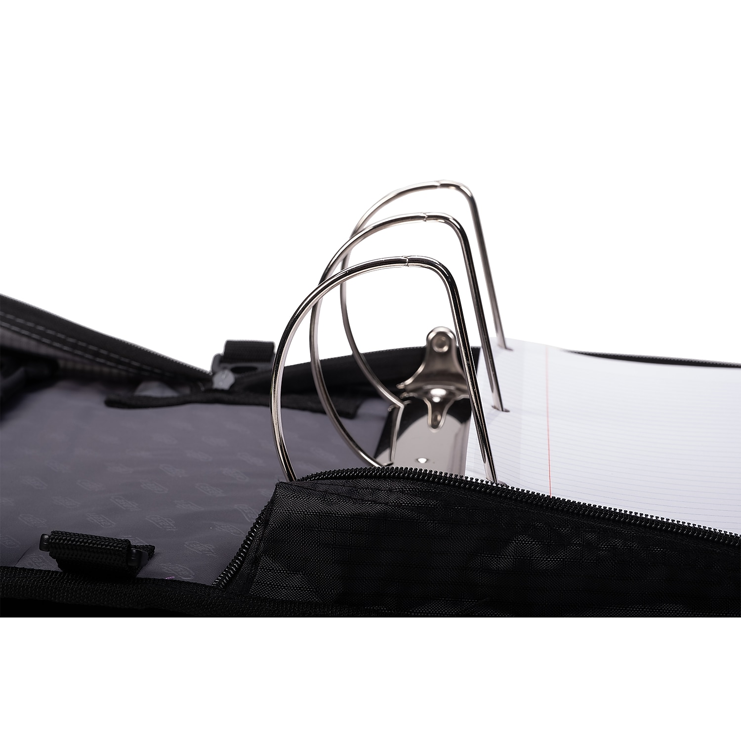Case It Case-it King Size Reißverschlusslasche 4" 3-Ring Reißverschluss Mappe schwarz (D-186 schwarz) - Bild 5 von 5