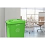 Alpine Industries Polypropylene Recycling Bin with Lid and Dolly, 23 Gallon, Lime Green (ALP477-LGRN3-PKD)~#|#~D48E9E97-211B-4E43-B901A6D86E1F41F3_sc7
