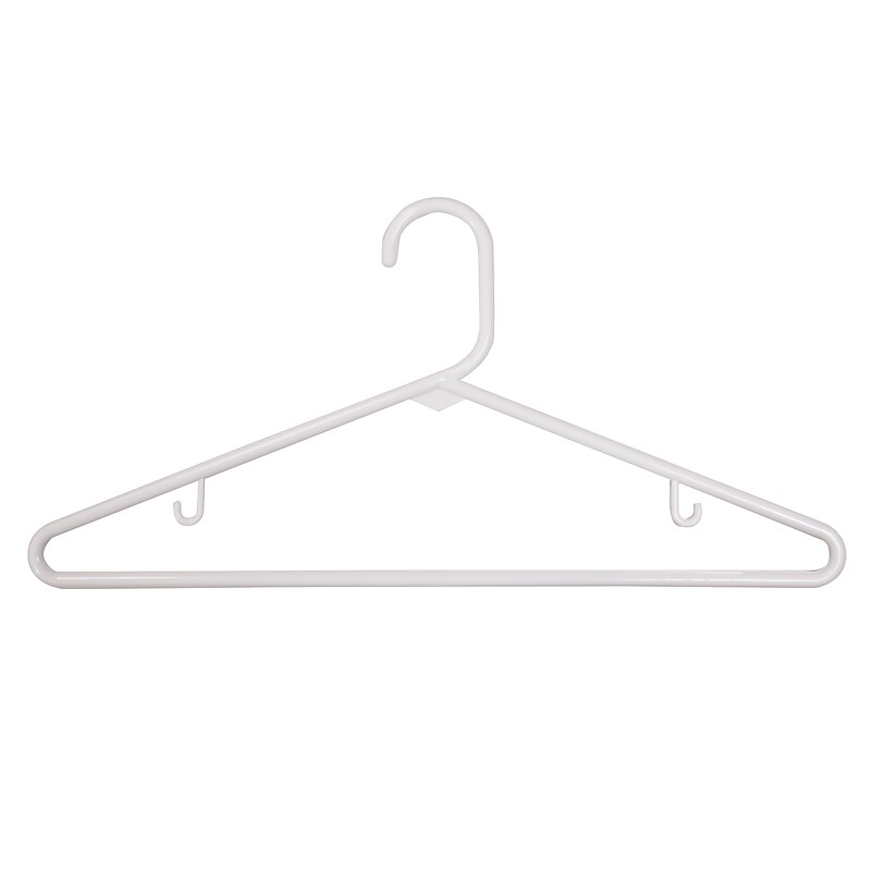 Nahanco Plastic Clothes Hangers, White, 24/Pack (TBWHU) image 1