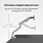 Kanto DM1 Single Monitor Desktop Mount for 17” - 40” Displays, Up to 22 lbs., White~#|#~D4960CC4-37CC-4106-9D049A5055BADA4C_sc7