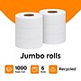 Coastwide Professional Recycled Jumbo Toilet Paper, 2-ply, White, 1000 ft./Roll, 6 Rolls/Case~#|#~D496707A-6921-4E43-B15B55A6C7CD81D0_sc7