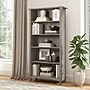 Bush Furniture Salinas 63"H 5-Shelf Bookcase with 3 Adjustable Shelves, Driftwood Gray Laminated Wood (SAB132DG-03)~#|#~D4996AFB-D652-4EAB-AD4EA9D5F0D7AD76_sc7