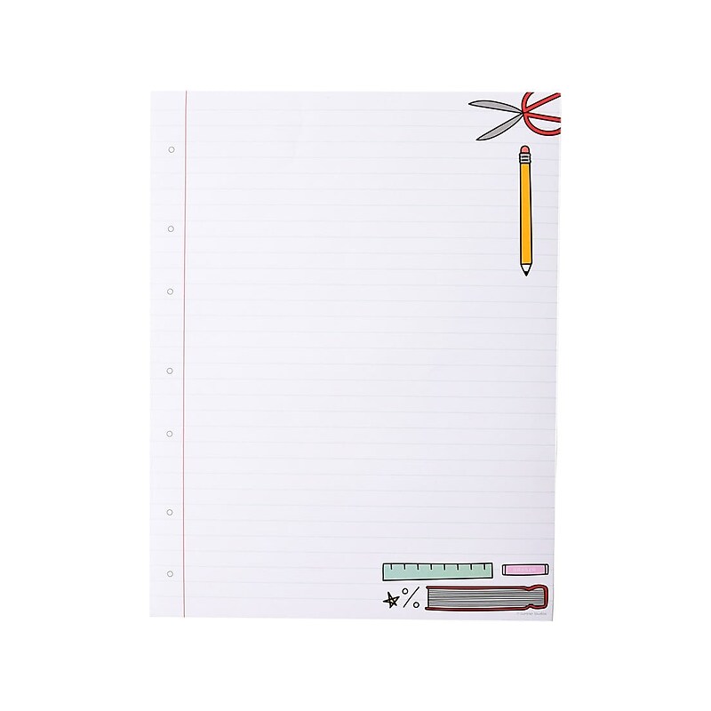 Gartner Studios School Day Icons Paper, White, 20/Pack (36975) image 1