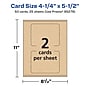Avery Integrated Cards, 4.25" x 5.5", Matte Kraft Brown, 50/Pack (95276)~#|#~D49BECE0-F5C4-4C7B-B80FB65D85E011E7_sc7