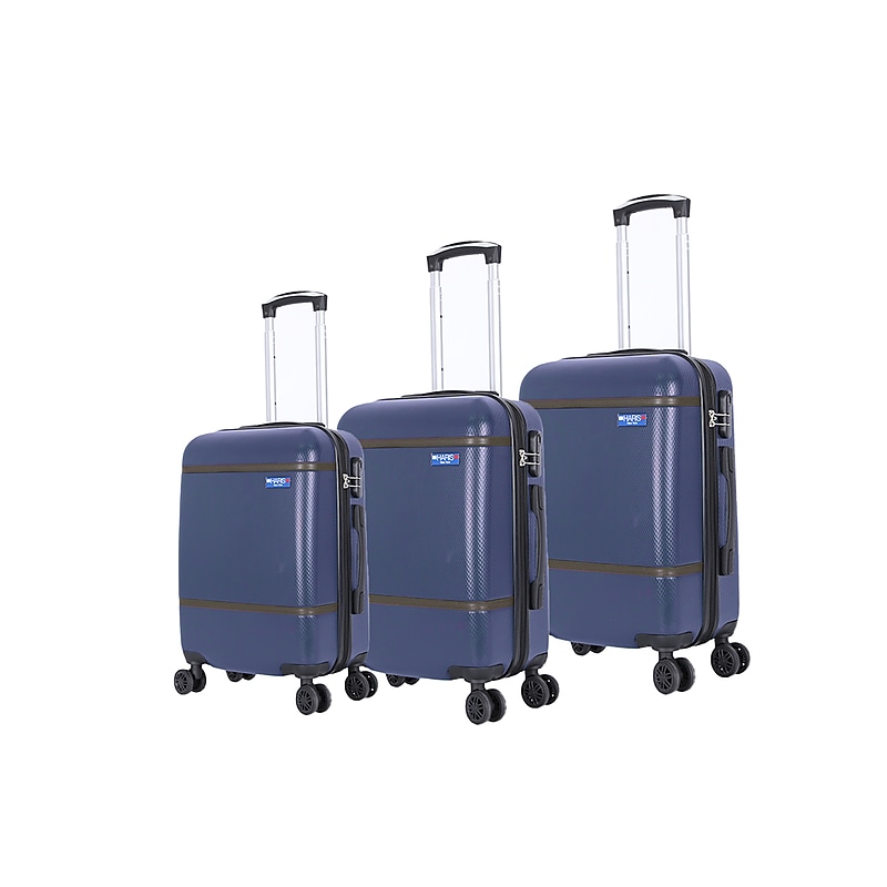 TUCCI Harris/New York Classic Hardside Spinner Carry-On Luggage Set, TSA Checkpoint Friendly, Blue, 3/Set (H0001-03PC-BLU) image 1