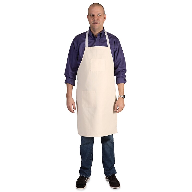 Creativity Street Full Length Adult Cotton Apron, Tan, 34" x 24", 1 Piece (PACAC5237) image 1