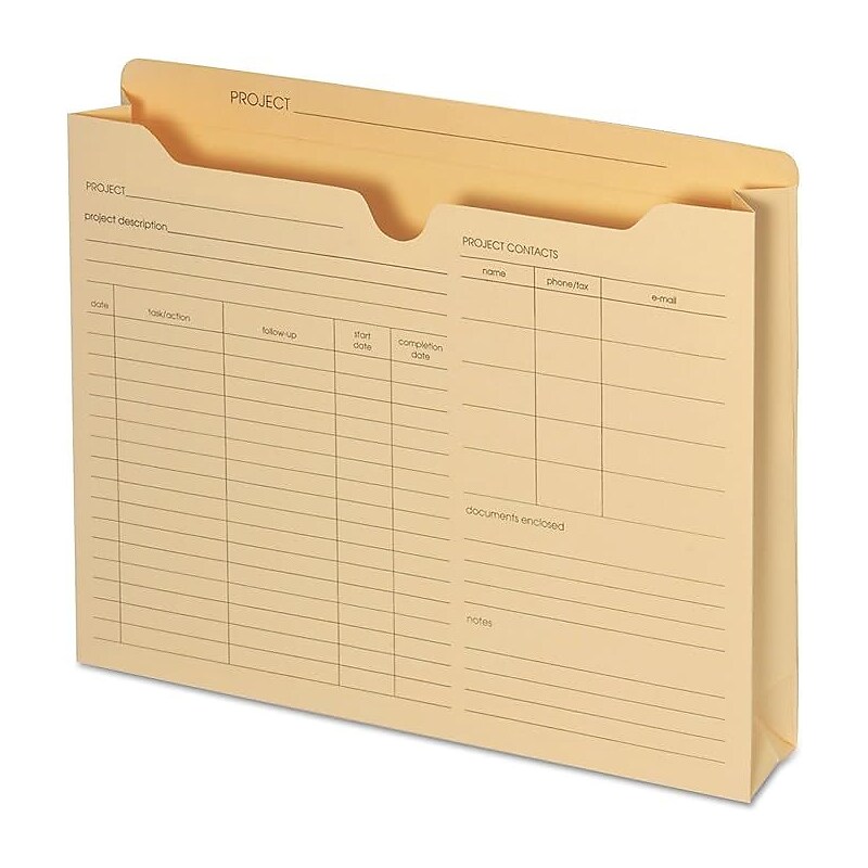 Pendaflex Recycled Reinforced File Jacket, 2" Expansion, Letter Size, Manila, 50/Box (B3143P) image 1