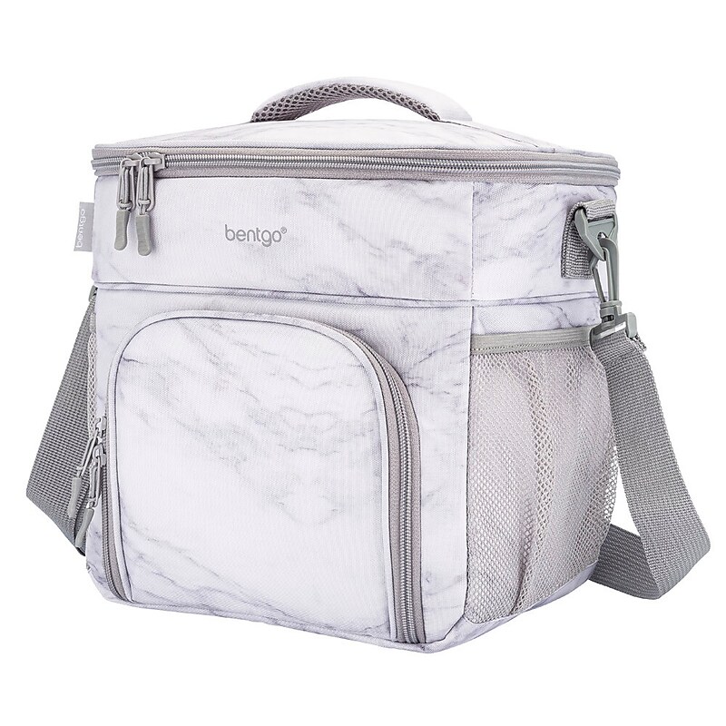 Bentgo Prep Deluxe Insulated Lunch Bag, White Marble (BGPRPBAG-WM) image 1