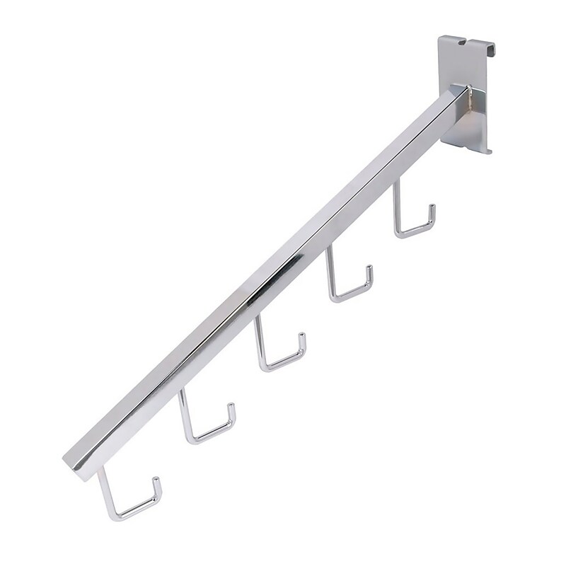 Nahanco 5-Hook Square Tubing Waterfall, Chrome, 18 " (GW5H) image 1