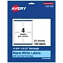 Avery Laser/Inkjet Multipurpose Labels, White, 4 Labels/Sheet, 25 Sheets/Pack (94127-WMP25)~#|#~D4B22535-D3CA-4500-BA122C7CB8E6209C_sc7