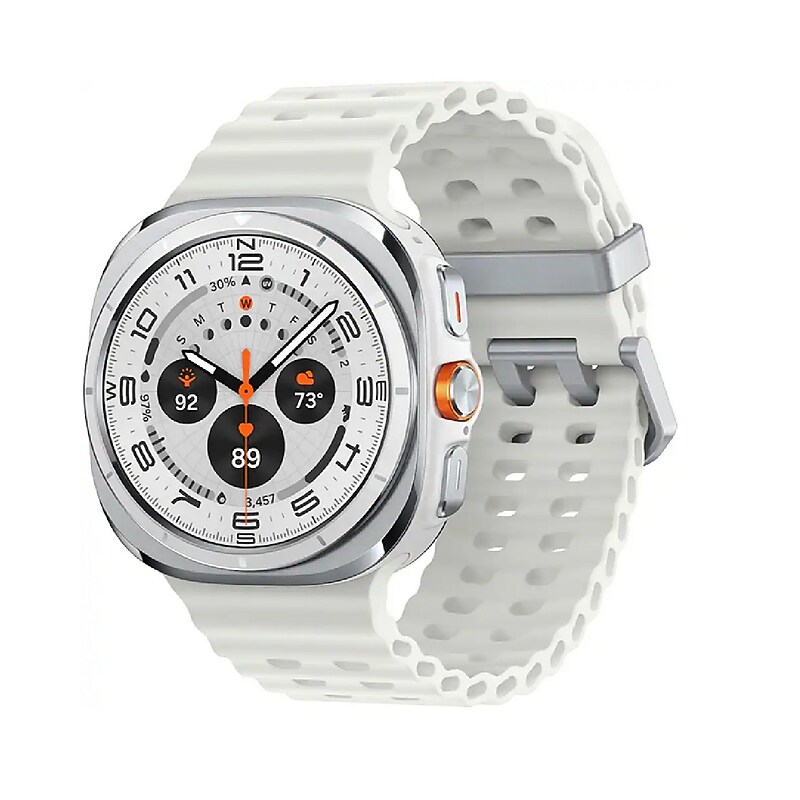 Samsung Galaxy Watch Ultra Smart Watch, GPS, 47mm, Titanium Case, Titanium White Rubber (SM-L705UAW1XAA) image 1