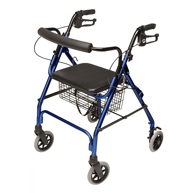 Lumex Walkabout Lite Rollator, Adult, Blue (RJ4300B) image 1