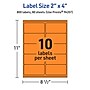 Avery Laser/Inkjet Multipurpose Rectangle Labels, 2" x 4", Bright Orange, 800/Box (94207)~#|#~D4BE2ECD-6860-4838-9272F8B555A86DE4_sc7