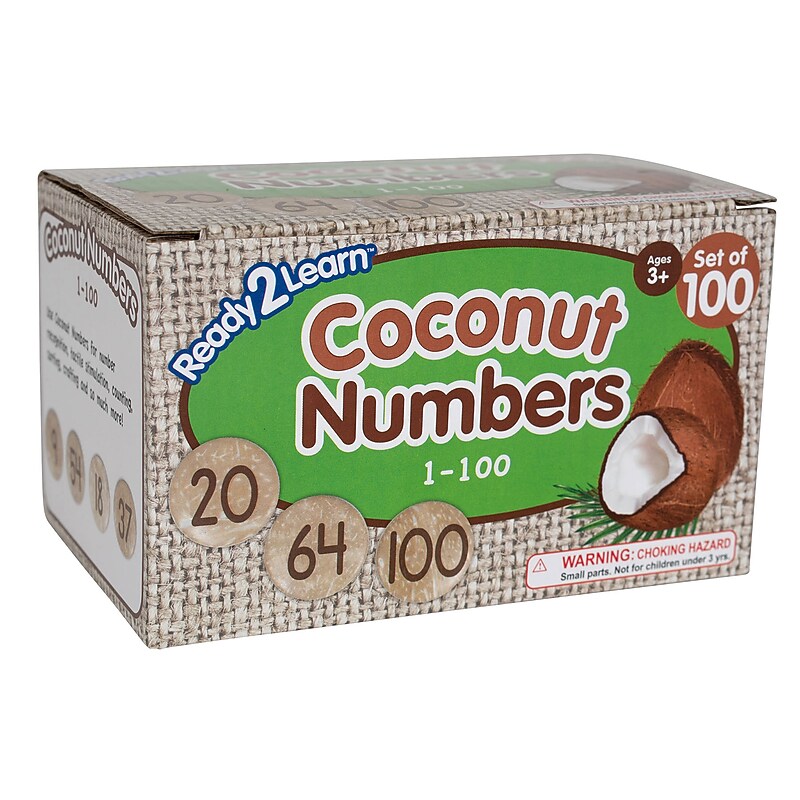 Ready2Learn Coconut Numbers, 1.5", Multicolored, 100/Set (CE-10007) image 1