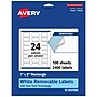 Avery Laser/Inkjet Rectangle Multipurpose Labels, 1" x 2", White, 2400 Labels/Box  (94220)~#|#~D4C9468A-E7B8-4113-850EE3058715F661_sc7
