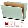 Staples 60% Recycled Heavy Duty Classification Folder, 1-Dividers, 2" Expansion, Letter Size, Gray/Green, 10/Box (ST62563)~#|#~D4CC11BA-6A7C-4522-A777943AF9FB9898_sc7