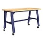 Learniture Ideate Series 72"W x 36"D Butcher Block Table, Beige/Navy (LNT-NOR3006BB-NV-PK-SO)~#|#~D4CC25DD-4F87-4F64-B5FED1B4ACF4AE70_sc7