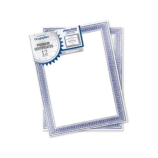 Porta Certificato Gartner Studios - Blu Con Dettagli Oro, Per Documenti 21,6x27,9 Cm, 36 Pezzi - Foto 2
