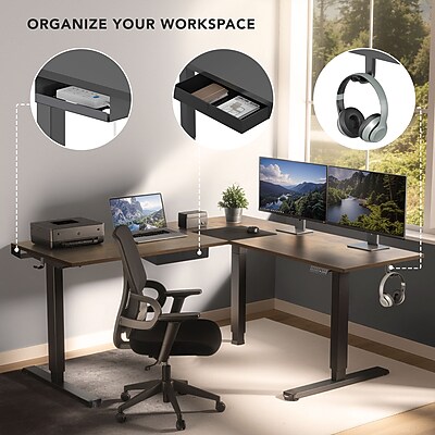 XL Electric Corner Adjustable Standing Desk - Thumbnail 3