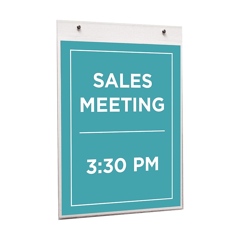 NuDell Sign Holder, 8.5" x 11", Clear Plastic (NUD38011) image 1