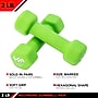 Jfit 2 lb. Neoprene Dumbbells, Neon Green (J-DBN2SET)~#|#~D4D84C18-8A5E-4F40-8DF58E02D69059BE_sc7