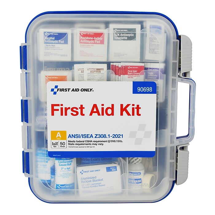 First Aid Only ReadyCare Plastic First Aid Kit with Medication