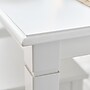 Storied Home Pleasantville Dining Table with Solid Wood Legs, White (EC1084)~#|#~D4E42EE6-538B-4049-B66CCF2A4720A75F_sc7