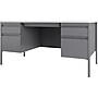 Hirsh 60"W Double-Pedestal Teacher's Desk, Platinum/White (22645)~#|#~D4EA0527-E3E6-4A64-8115B8A8450E498F_sc7