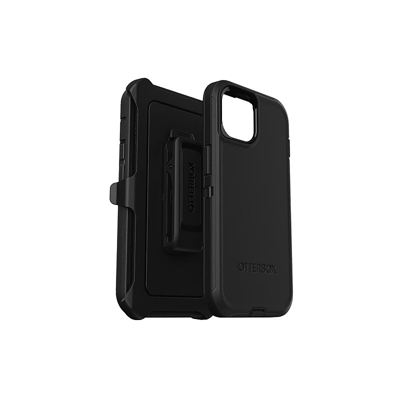 OtterBox Defender Case for Apple iPhone 13/14/15, Shock Absorbing, Rugged Protection, Black (77-92557) image 1