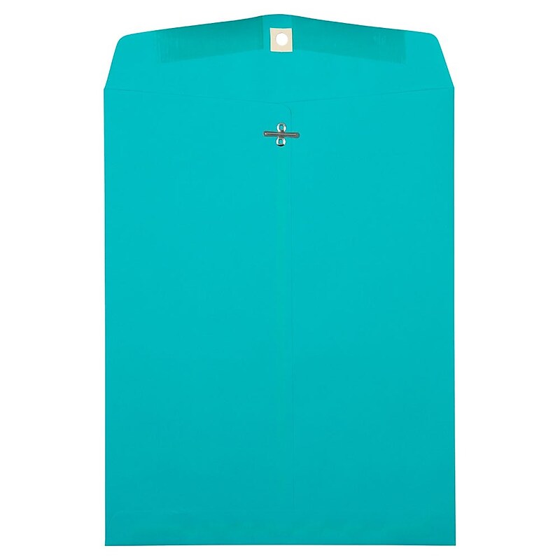 JAM Paper Clasp Catalog Envelope 10" x 13", Sea Blue, 50/Pack (900766073I) image 1