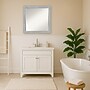 Amanti Art Vista Brushed Nickel Narrow Frame Wall Mirror, 22.75" x 22.75" (A42674960878)~#|#~D4F4E7F6-B45C-4934-B1F9C46A34E93752_sc7