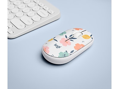 Logitech M340 Limited Edition Wireless Optical Ambidextrous Mouse with Silent Clicks - Floral Bouquet - Thumbnail 2