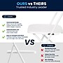 Flash Furniture HERCULES™ Plastic Armless Folding Chair, Premium White, 4/Pack~#|#~D4FB7803-4DEB-48E2-85543806039992BA_sc7